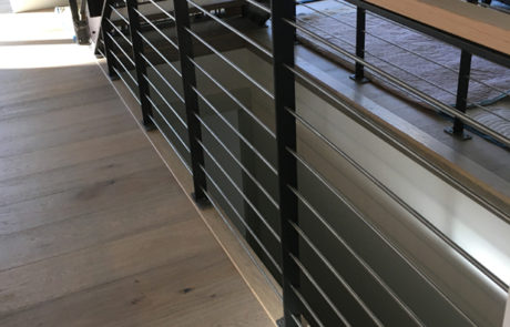 modern stainless steel horizontal rod rail system