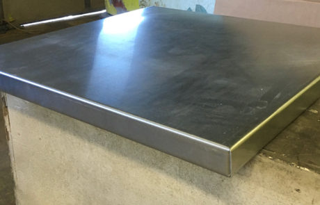 zinc counter top fabrication